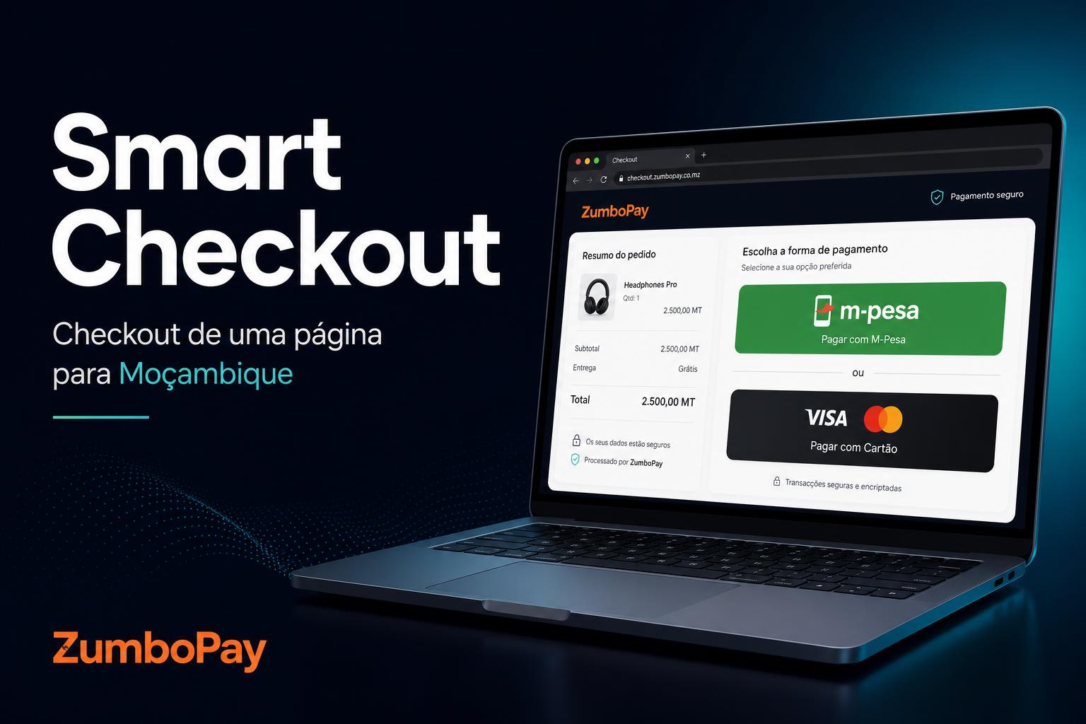 Smart Checkout para Lojas Online em Moçambique — ZumboPay